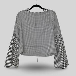 Derek Lam 10 Crosby Gingham Plaid Top